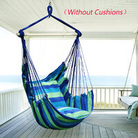 Hammock Swing Chair Hanging Rope Chair w/stick blue