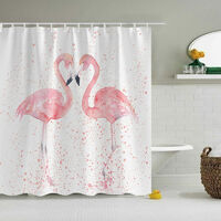 Flamingo Waterproof Shower Curtain 180 x 180 cm