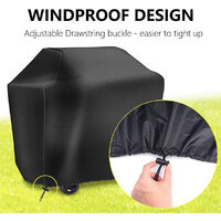 Waterproof BBQ Cover Outdoor Rain Storage Barbecue Grill Protector Charcoal with Carry Bag S(145*61*117cm)