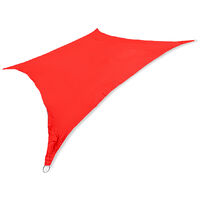Square shade sail 2x2m camping Red