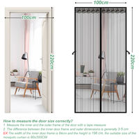 Magnetic Mesh Door Magic Protect Curtain 100*220cm