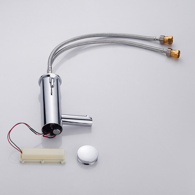 Robinet Automatique Infrarouge Auralum Pour Lavabo | Mitigeur Eau Chaude/froide Laiton Chromé | Sans Contact