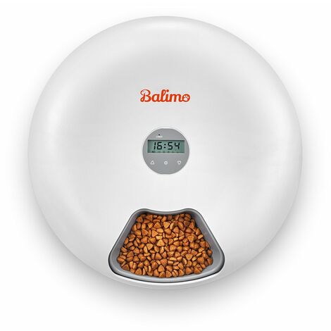 Balimo Distributeur De Croquettes Ronde Pour Chats Et Chiens Distributeur Automatique De Nourriture Seche Et Humide