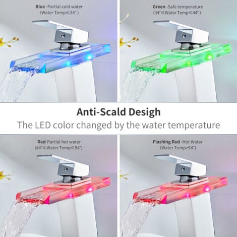 Auralum Mitigeur Lavabo, Robinet Lavabo Haut Pivotant à 360°, Robinet Lavabo Salle Bain, Mitigeur de Lavabo en laiton chromé, Convient aux salles de Bains et aux cuisines