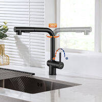 2-Fonction robinet de cuisine Extensible robinet évier mélangeur einhebel 