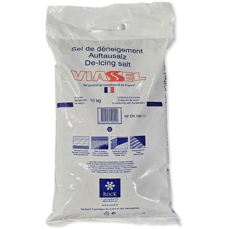 Sel De Déneigement Sac 10 Kg - Dégivre Rapidement Chemins Et Parkings