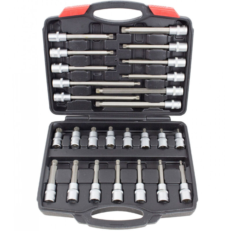 Jeu D'embouts RIBE Longs Et Courts 1/2" - Du M5 Au M14 - Coffret 14 Pièces SATRA