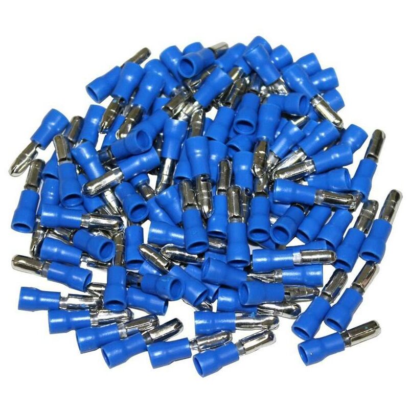 Aerzetix - C54404 - Lot de 100 cosses électriques femelles rondes isolés à  sertir 4mm bleu[289] - Cdiscount Bricolage