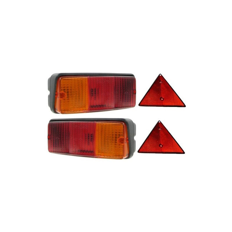 Feux et triangles pour remorques - 2 feux et 2 triangles