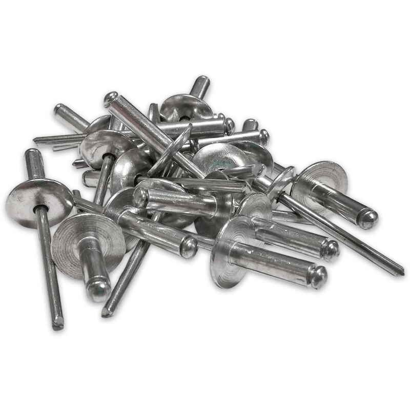 RIVETS ECLATEURS ALUMINIUM TIGE ACIER TETE LARGE 4.8 x 20