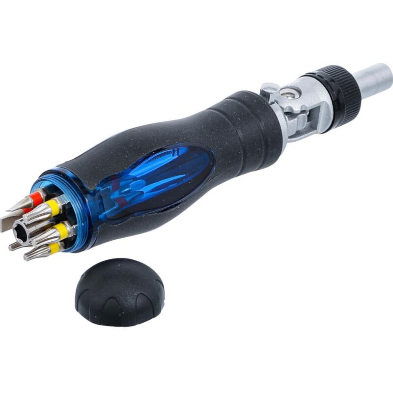 Tournevis à Cliquet Articulé + 12 Embouts BGS Technic 68198 – Set Pro