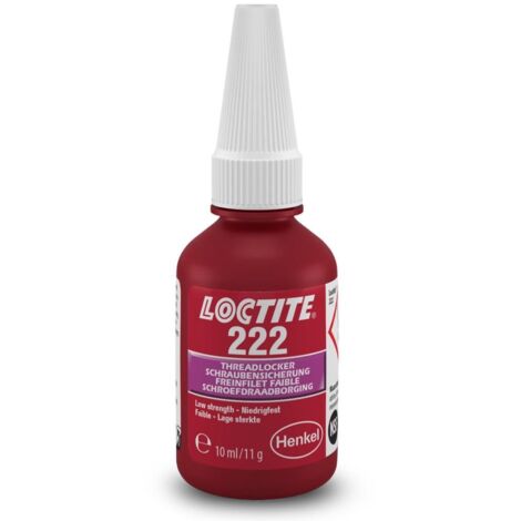 Loctite – Frein filet faible 10 ml – Pour métaux de faible résistance – Empêche le desserrage sous vibrations – Désassemblage facile avec outils manuels