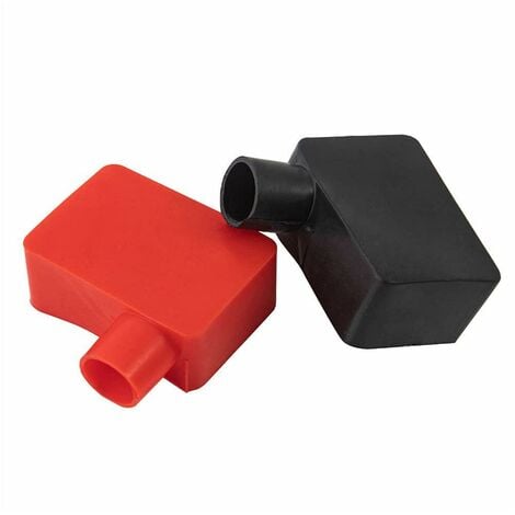 couvre-borne batterie, couvercle de protection flexible rouge