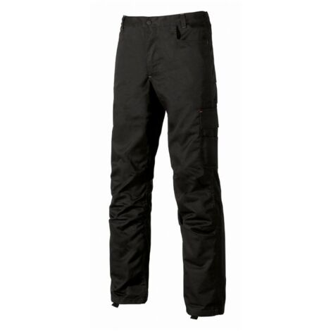 Pantalon de travail Homme PRO Cargo noir U-POWER Taille élastique