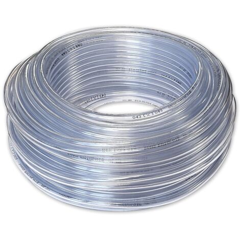 Tuyau souple cristal transparent pvc Ø 6 mm pour usages divers - 50 m (1/2)