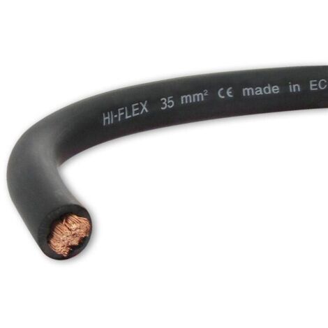 CABLE ELECTRIQUE EXTRA SOUPLE BATTERIE SOUDAGE NOIR 35 mm²