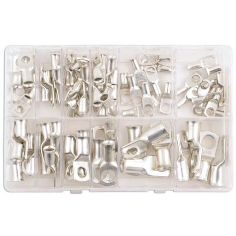 Lot De 140 Cosses De Câble Tubulaires - 6 Mm², 10 Mm², 16 Mm², 25 Mm²