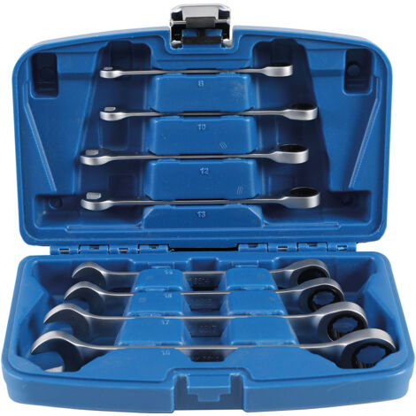Coffret bgs technic cles mixtes a cliquet - assortiment de 8 (1/3)