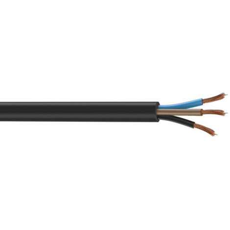 Oc-Pro – Câble électrique souple 3 fils 1,5 mm² – Longueur 50 m – Flexible pour installations électriques – Couleur noir, bleu, marron