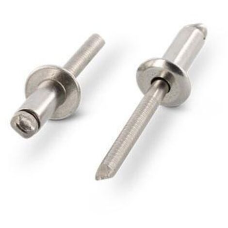 Rivets pop inox a4 aisi 316 Ø 3.2-4-4.8-5-6 mm - dtail : 4 x 18 - 500