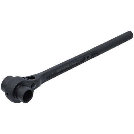 Bgs Technic – Cliquet de monteur tige ronde 19 x 22 mm – Acier chrome-vanadium – Longueur 310 mm – Pour serrage boulons charpentes acier (1/4)