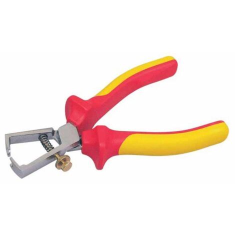 Oc-Pro – Pince à dénuder 0,5 à 6 mm² – Vis de réglage moletée avec contre-écrou – Ressort métallique pour usage facilité