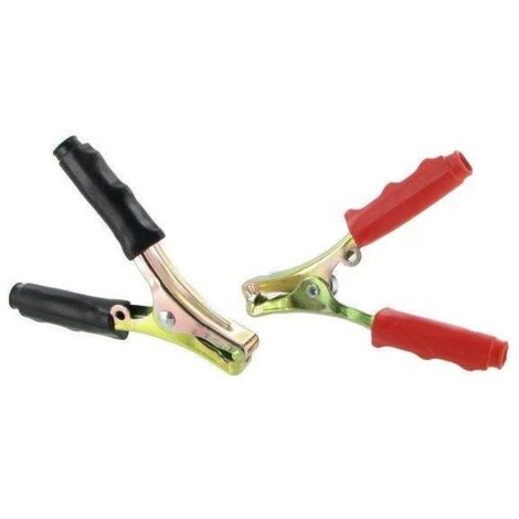 Oc-Pro – Pince de démarrage acier 120 ampères – Lot de 2 pinces – Conductivité élevée – Section de câble 25 mm² pour câbles de démarrage