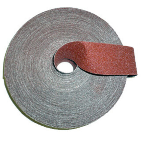 Rouleau abrasif d'atelier grain 100 papier a poncer toile 38 mm x 25 m
