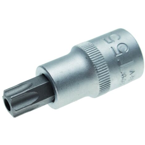 Oc-Pro – Embout de vissage carré 1/2 – Torx percé T50 – Longueur 55 mm – Prise optimale pour couple élevé – Pour travaux intensifs - emboutscarr12
