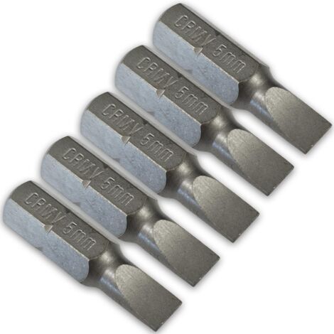 5 EMBOUTS DE VISSAGE COURT 25MM ENTRAINEMENT 6 PANS 1/4 POUR VISSEUSE (1/2)