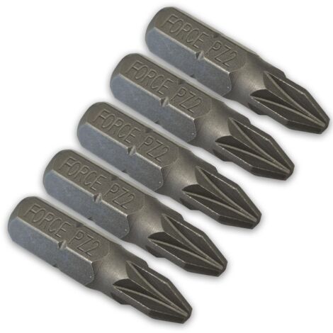 Jeu 5 embouts de vissage court 25 mm pour visseuse - empreinte cruciforme pz2