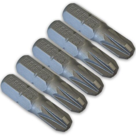 Jeu 5 embouts de vissage court 25 mm pour visseuse - empreinte cruciforme pz3 (1/2)