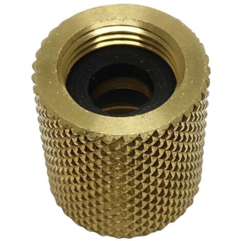 Schrader – Adaptateur femelle 1/4 pour manomètre de gonflage – Raccord d'entrée F-G 1/4 – Raccord de sortie 10,4 x 0,8 mm – Élastomère, ABS (1/2)