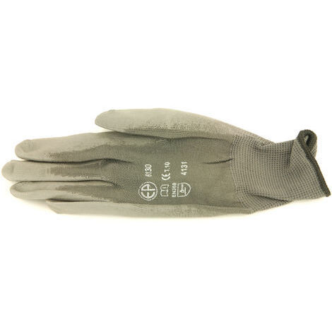 Lot De 10 Paires De Gants De Travail En Nylon Enduit PU - Taille L, Résistants à L'abrasion, Pour Jardinage, Bricolage