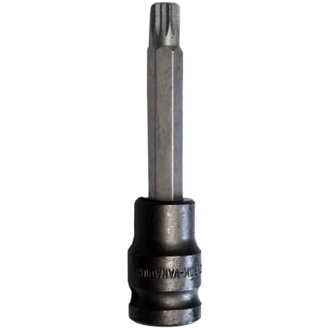 Douille male embout xzn m10 long a choc carre 1/2