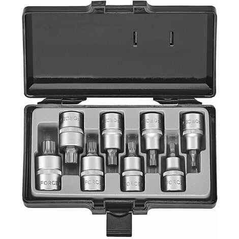 Coffret Jeu Douilles 1/2 12 pans 8-36mm Cannelure 21 pcs. Embout