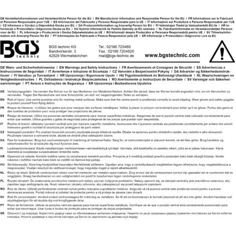 Jeu de 6 pointeaux bgs technic 3, 4, 5, 6, 7 et 8 mm
