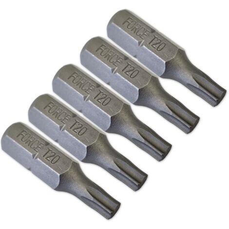 Jeu 5 embouts de vissage court 25 mm pour visseuse - empreinte torx t20