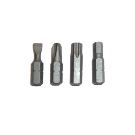 Jeu 5 embouts de vissage court 25 mm pour visseuse - empreinte torx t25