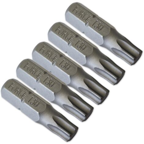 Jeu 5 embouts de vissage court 25 mm pour visseuse - empreinte torx t30