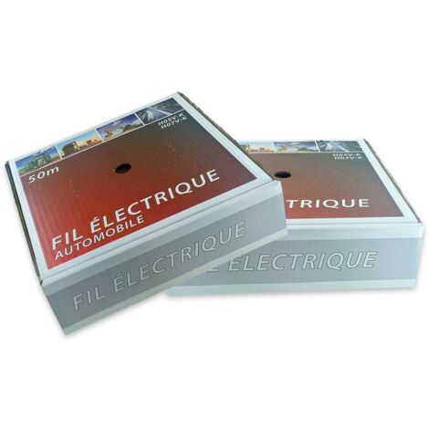 Fil electrique souple boite 50 metres - dtail : section 2.5 mm² rouge