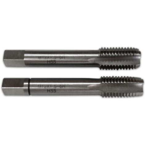 Tarauds fins hss 2 passes - jeu de 2 tarauds - taraudshssjeu : 12 x 150 fin