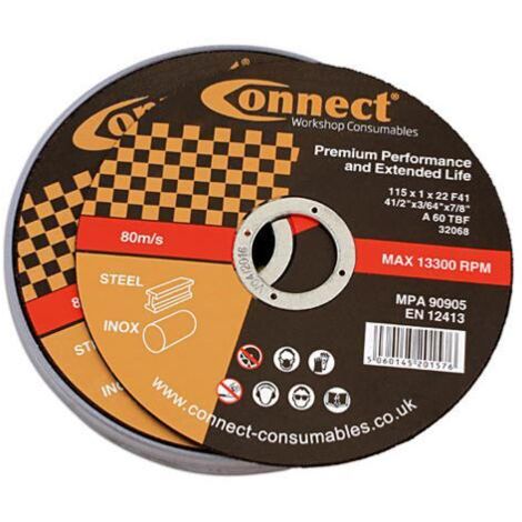 Disques a tronconner acier et inox 115 mm - lot 10 disques extra-fin