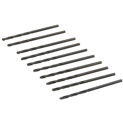 Silverline – Foret à métaux pour perceuse – Acier HSS-R – Lot de 10 forets de 2 mm – Longueur totale 49 mm – Angle de pointe 118° (1/2)