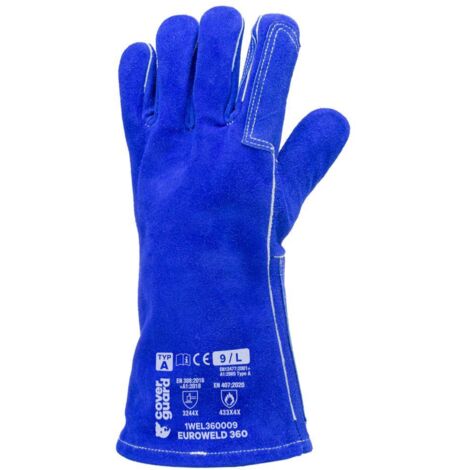 GANTS SOUDEUR T9 AVEC FIL KEVLAR BLEU