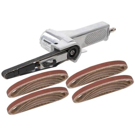 LIME PONCEUSE PNEUMATIQUE + 20 BANDES ABRASIVES ETROITES DE 10 X 330