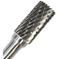 WHISTECK Lot De 5 Fraises En Carbure De Tungstène à Tige De 6,35 Mm, Lime Rotative à Double Coupe En Carbure De Tungstène, Embouts De Meulage Pour Acier, Métal, Sculpture Sur Bois