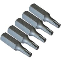 Jeu 5 embouts de vissage court 25 mm pour visseuse - empreinte torx t15