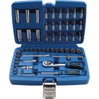 Douilles et embouts chrome vanadium coffret 53 pcs 1/4 bgs technic