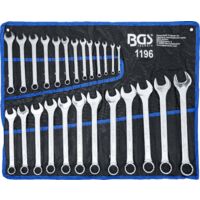 Bgs Technic – Jeu de clés mixtes 6 - 32 mm 25 pièces – Acier chrome-vanadium – Extrémités coudées 15° – Sacoche de rangement compacte